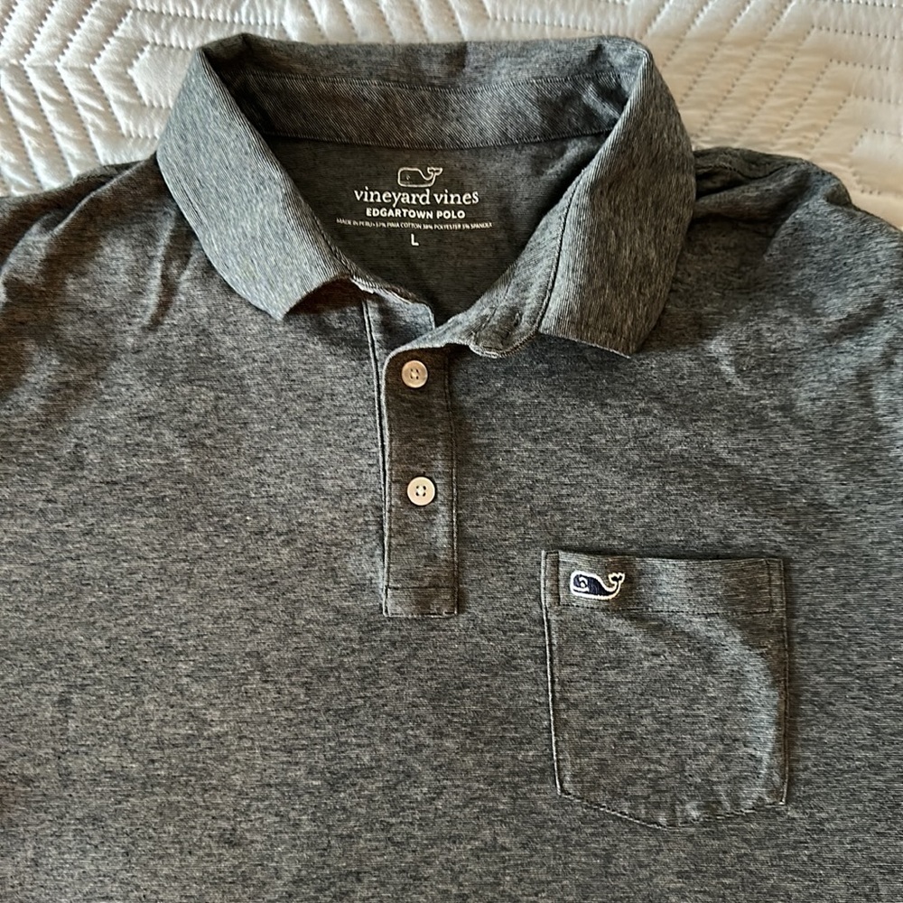 Vineyard Vines - Edgartown Polo Size Large. Dark Grey